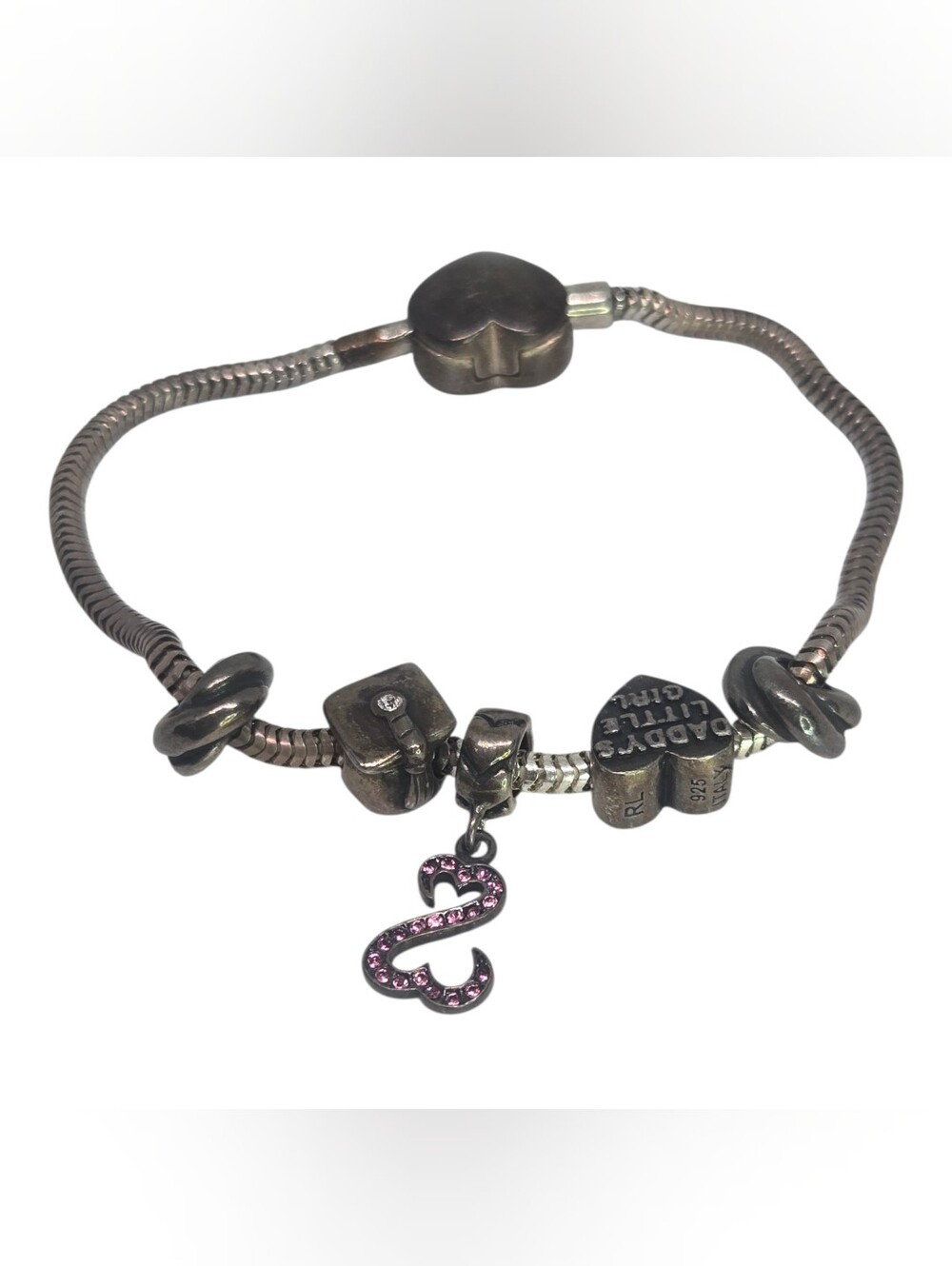 Vintage MA 925 Michael Anthony ITALY Sterling Silver Charm Collection Bracelet
